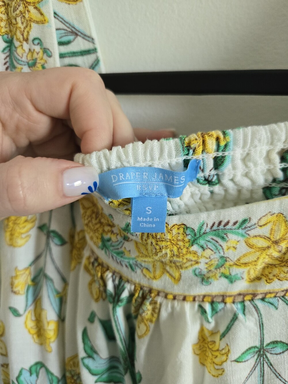 Draper James RSVP Womens floral square neck linen blend blouse size S - Picture 2 of 8